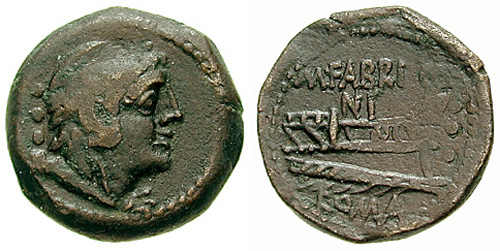 fabrinia roman coin quadrans